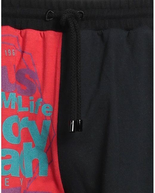 MARINE SERRE Red Shorts & Bermuda Shorts Cotton, Recycled Polyamide, Recycled Elastane for men