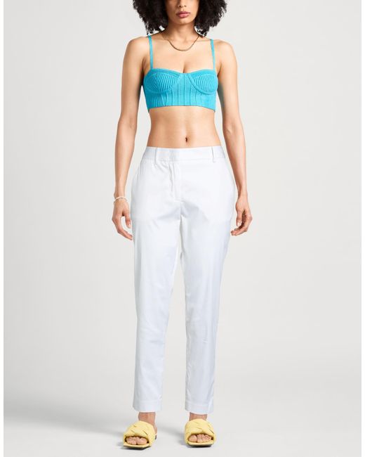 Eleventy White Trouser
