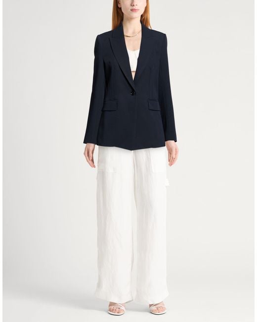 Patrizia Pepe Blue Midnight Blazer Polyester, Viscose, Elastane