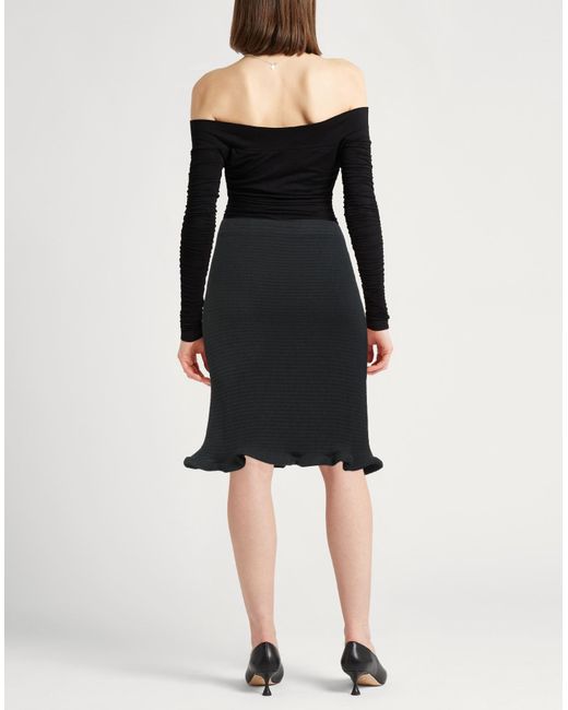 Jil Sander Black Midi Skirt Cotton, Viscose, Elastane