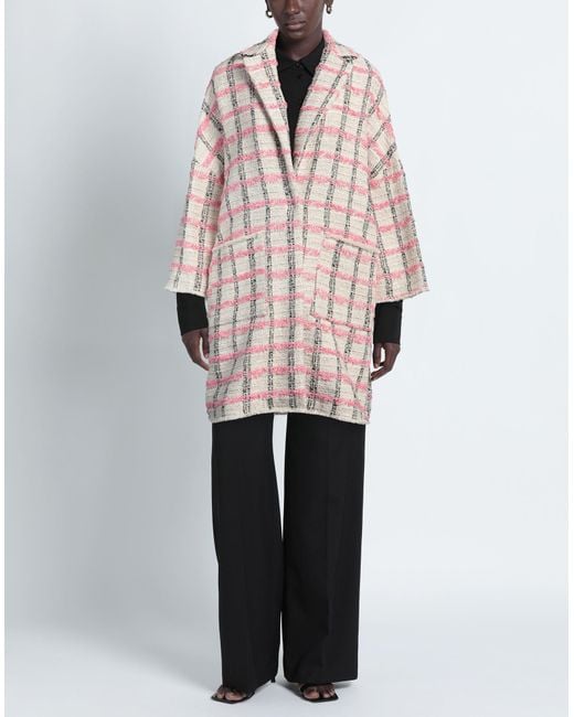 Shirtaporter White Coat Cotton, Viscose, Polyamide, Acrylic, Stipa Tenacissima