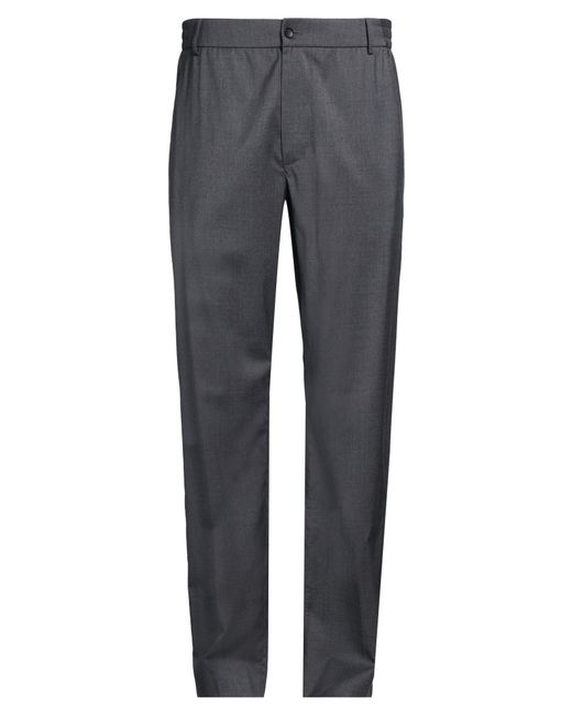 Moncler Gray Charcoal Pants Virgin Wool, Elastane for men