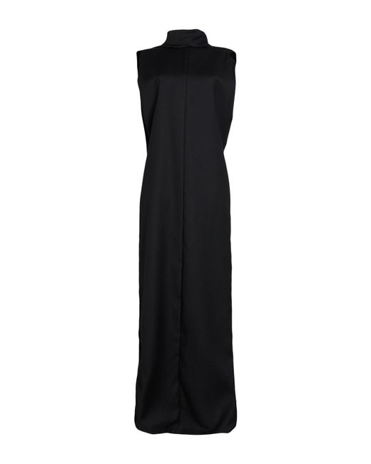 DI STAVNITSER Black Maxi Dress Virgin Wool