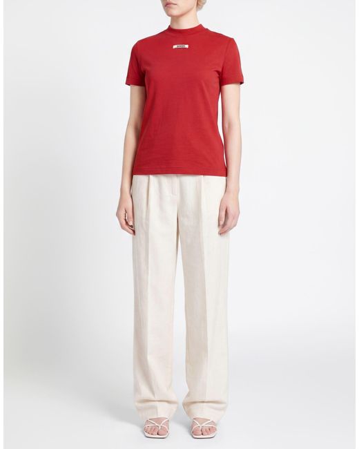 Jacquemus Red T-Shirt Cotton, Elastane