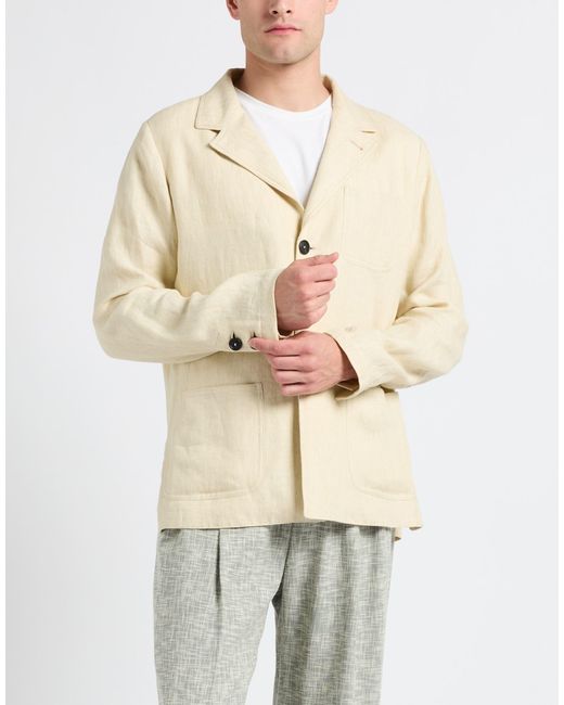 Massimo Alba Natural Blazer Linen for men