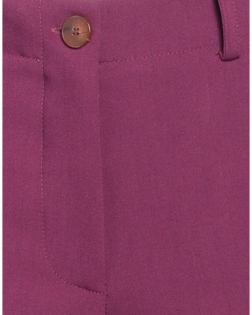 Alysi Purple Chocolat Pants Polyester, Viscose, Elastane