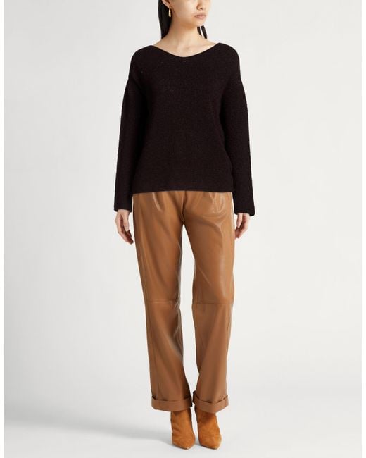 Roberto Collina Black Dark Sweater Wool, Silk