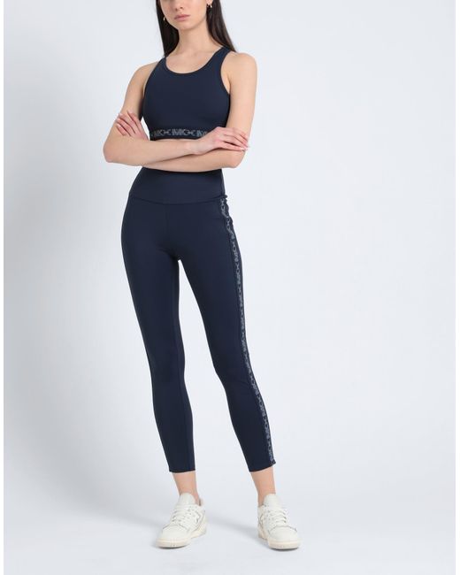 MICHAEL Michael Kors Blue Logo-Strap Sports Bra