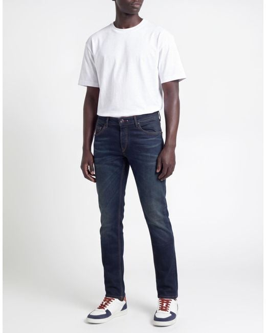 Hand Picked Blue Jeans Cotton, Elastomultiester, Elastane for men