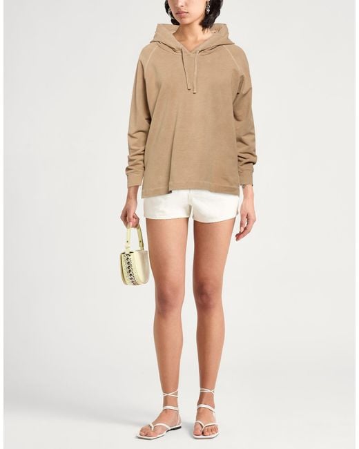 Circolo 1901 Natural Camel Sweatshirt Cotton, Elastane