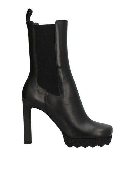 Off-White c/o Virgil Abloh Black E Leder -Knöchelstiefel
