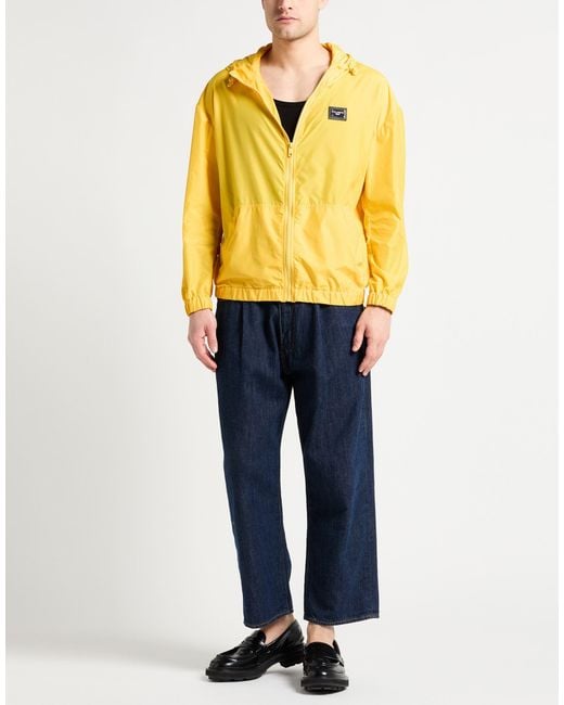 Dolce & Gabbana Yellow Jacket Polyamide, Polyester for men