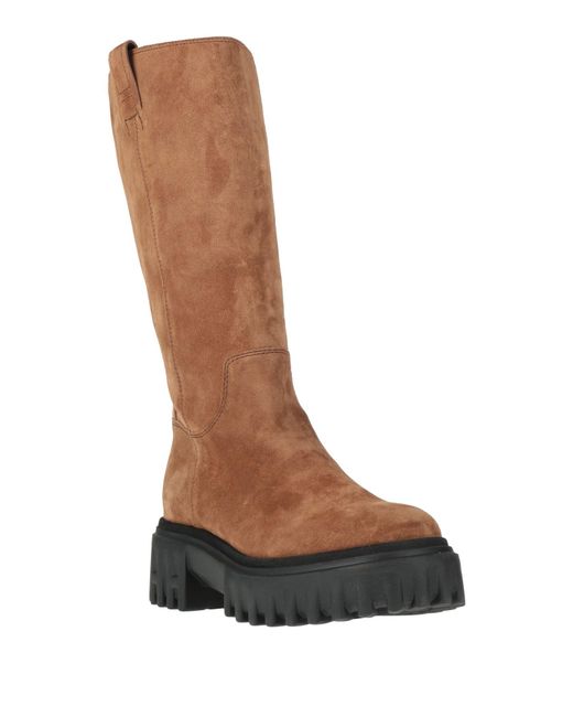 Hogan Brown Boot Leather, Textile Fibers