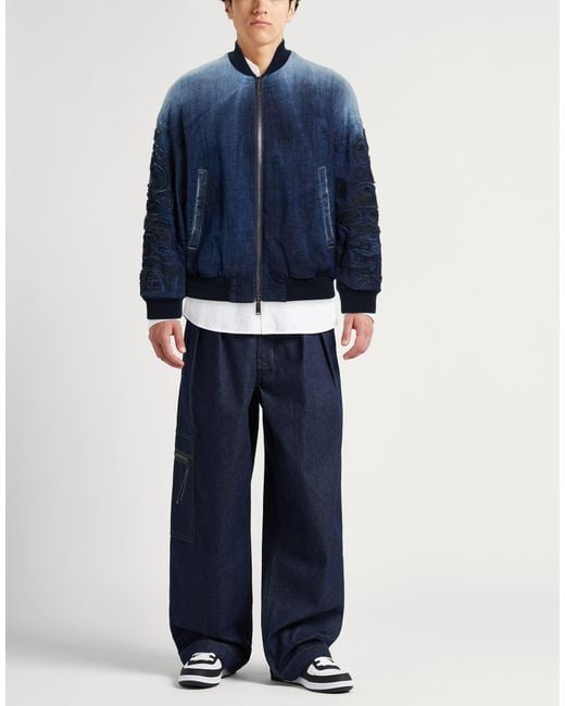 DSquared² Blue Denim Outerwear Cotton, Elastane for men