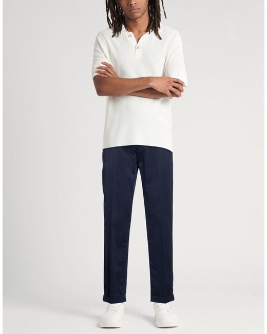 RE_HASH Blue Pants Cotton, Lyocell, Elastane for men