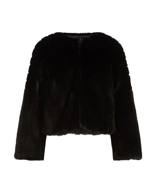 Pinko Black Shearling & Teddy