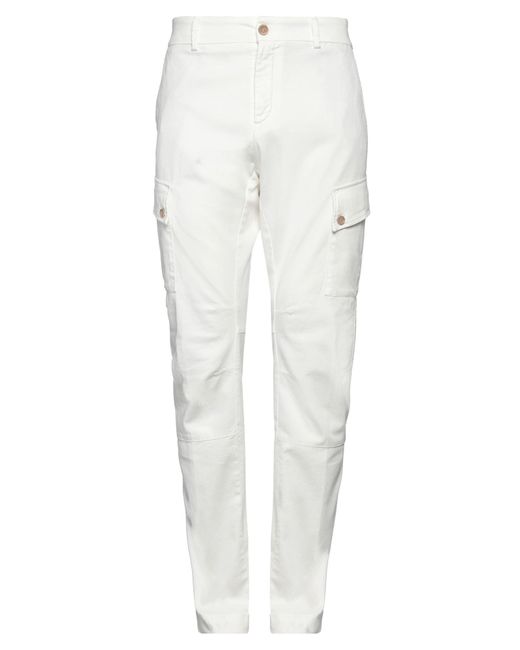 Maison Clochard White Pants Organic Cotton, Elastane for men
