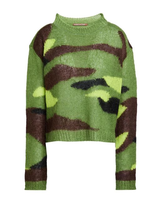 ANDERSSON BELL Green Sweater Mohair Wool, Acrylic