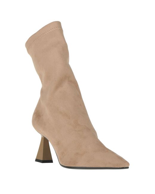 Cinzia Soft Natural Ankle Boots Textile Fibers