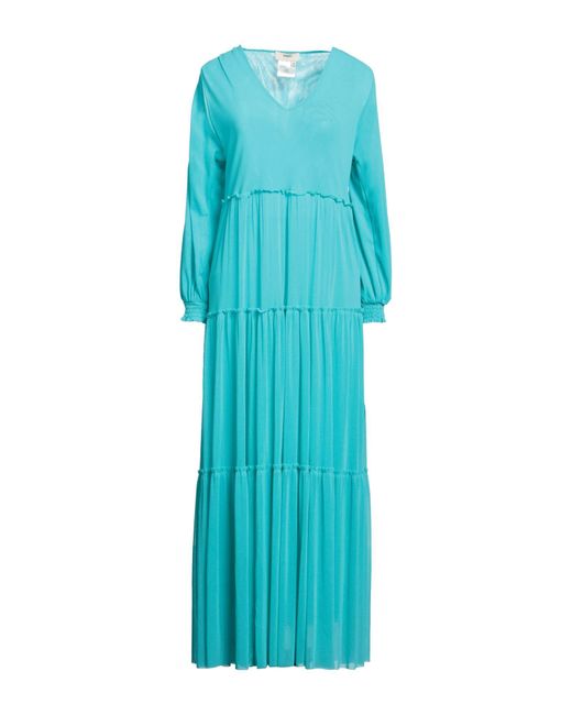 Fuzzi Blue Long Dress