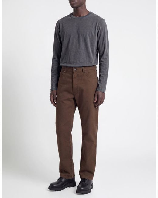Department 5 Brown Jeans Cotton, Rubber for men