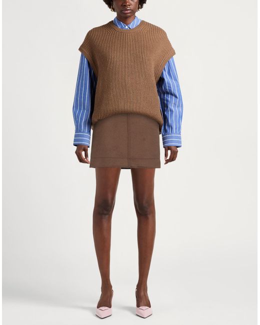 Sandro Brown Mini Skirt