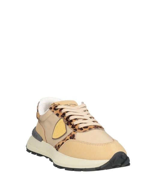 Philippe Model Natural Sneakers Leather, Textile Fibers
