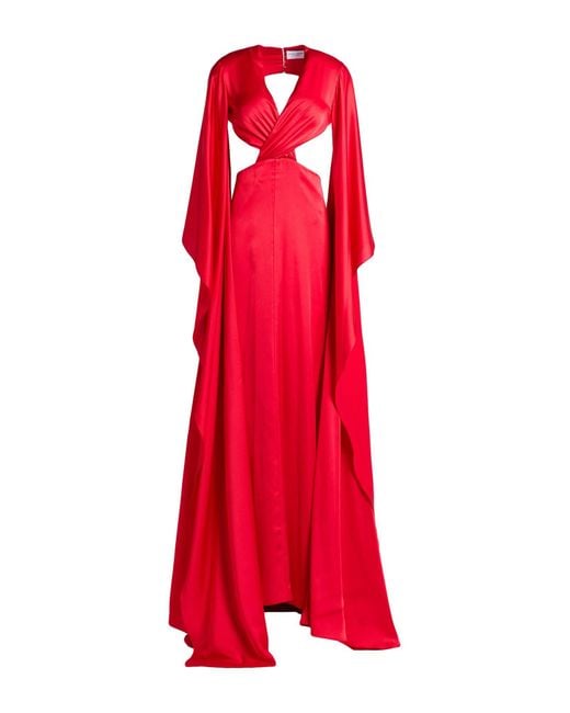 ATELIER LEGORA Red Maxi Dress Polyamide, Viscose, Polyester, Elastane