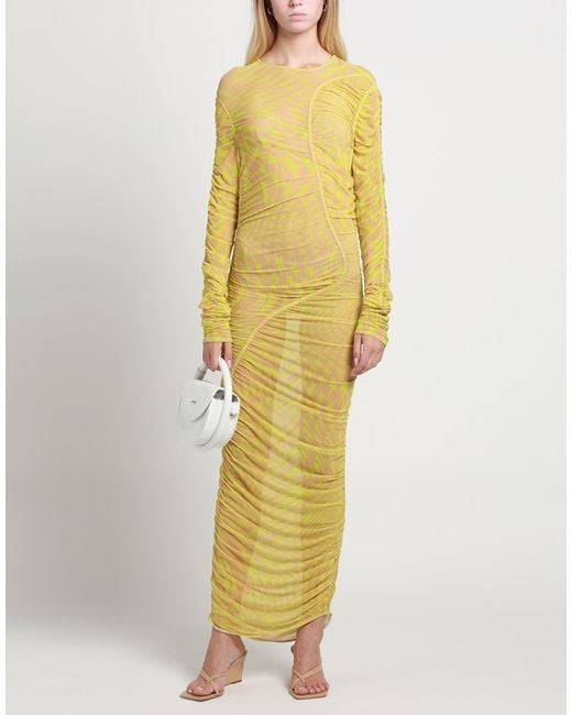 Mugler Yellow Midi Dress