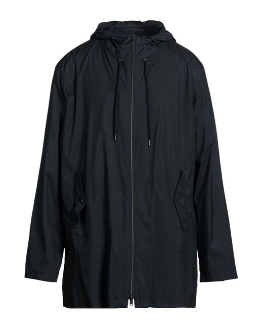 Herno Blue Midnight Overcoat & Trench Coat Polyester for men