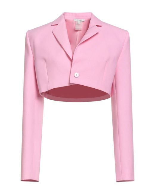 Nensi Dojaka Pink Blazer Polyester, Virgin Wool, Elastane
