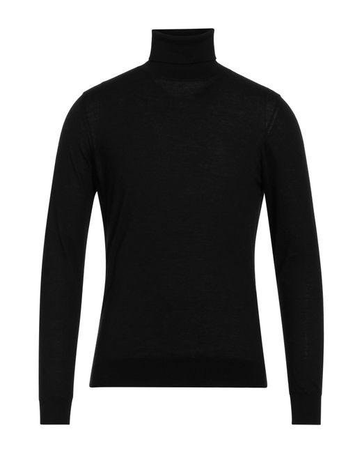 Alpha Studio Black Turtleneck for men