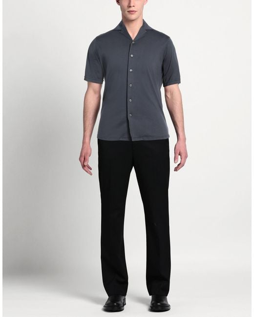 FILIPPO DE LAURENTIIS Blue Shirt Cotton for men