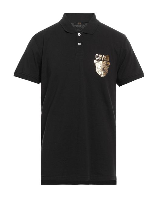 Class Roberto Cavalli Polo Shirt in Black for Men | Lyst UK
