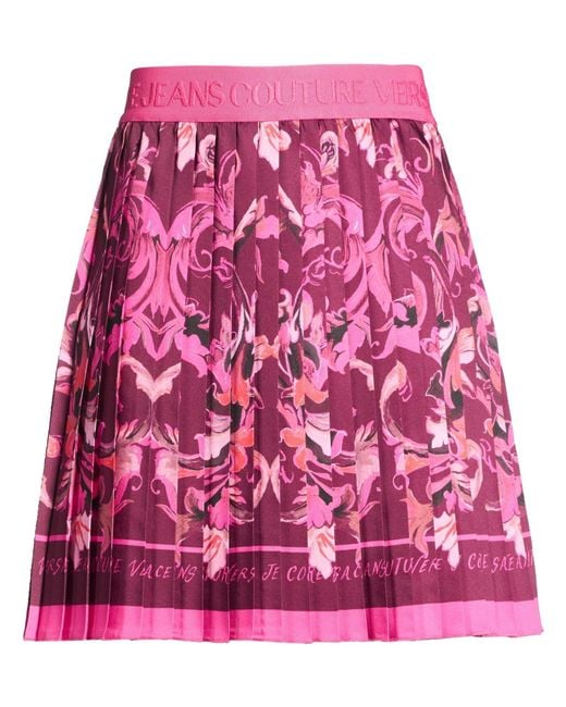 Versace Jeans Couture Red Mini Skirt Polyester