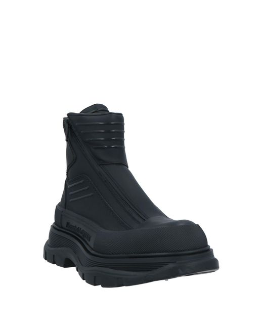 McQueen Black Ankle Boots for men
