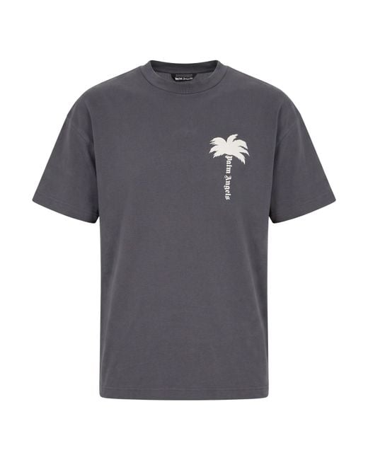 Palm Angels Gray T-Shirt Cotton for men