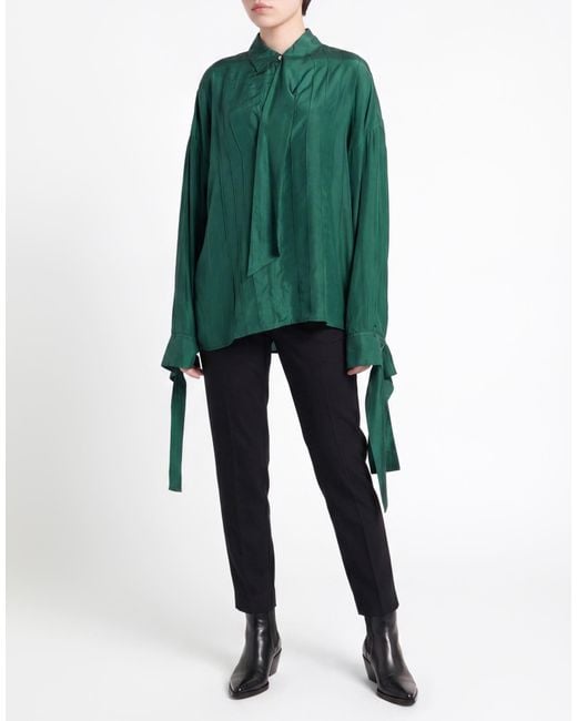 Lanvin Green Shirt Silk