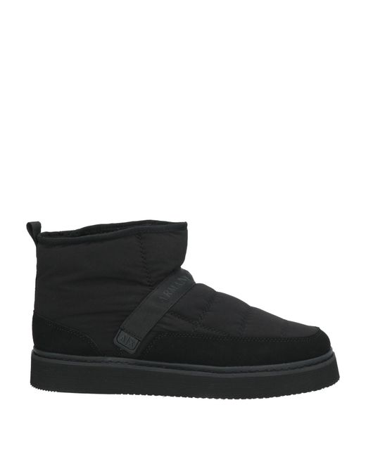 ARMANI EXCHANGE Black Ankle Boots for men