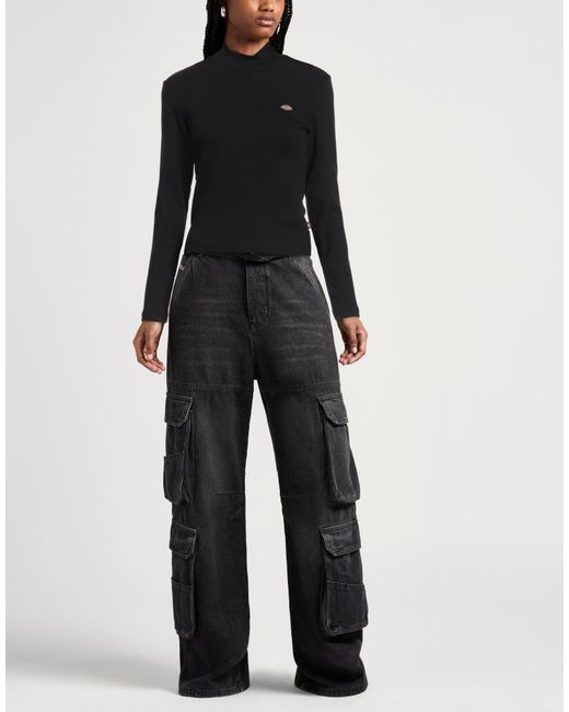 Dickies Black Turtleneck Cotton, Elastane