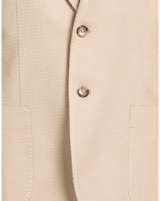 Paoloni Natural Blazer Cotton, Elastane for men