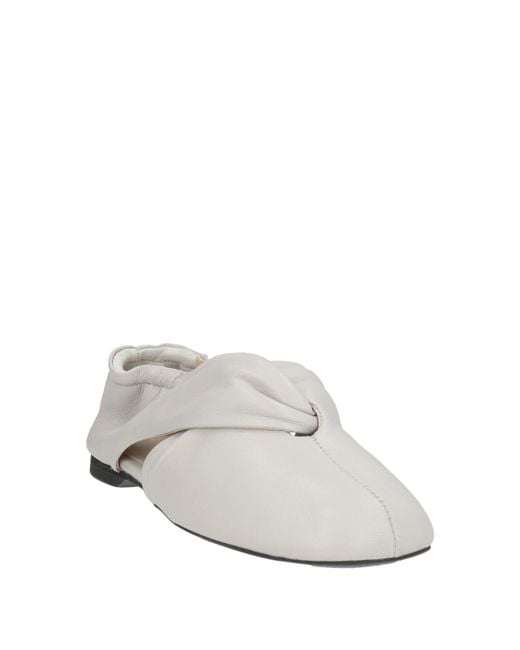 Alohas White Ballet Flats Leather
