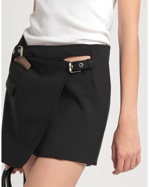 Dion Lee Black Mini Skirt Polyester, Wool, Elastane, Polyamide