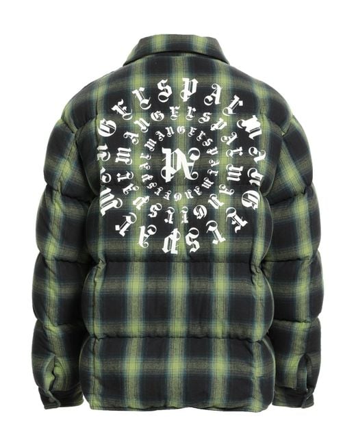 Palm Angels Green Puffer for men