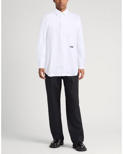 Iceberg White Shirt Cotton, Elastane for men