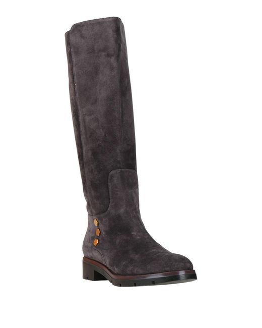 Tod's Black Charcoal Boot Leather