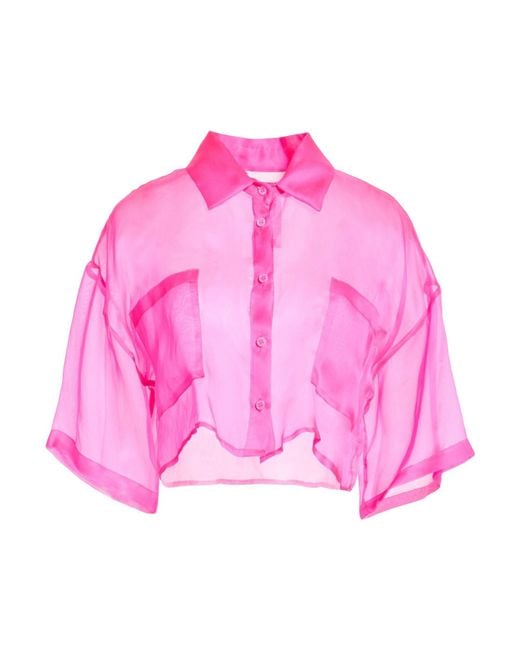 SOLOTRE Pink Fuchsia Shirt Silk