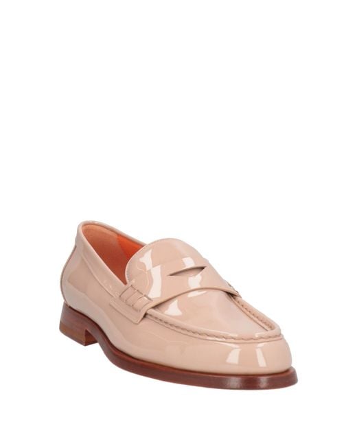Santoni Pink Blush Loafers Leather
