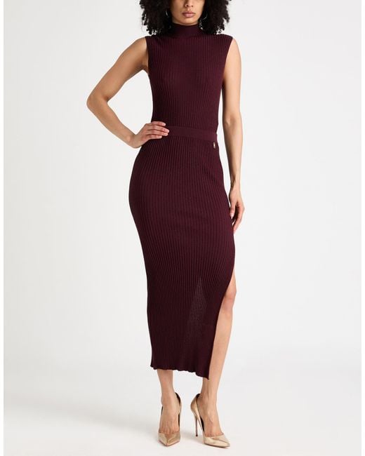 Elisabetta Franchi Purple Maxi Dresses