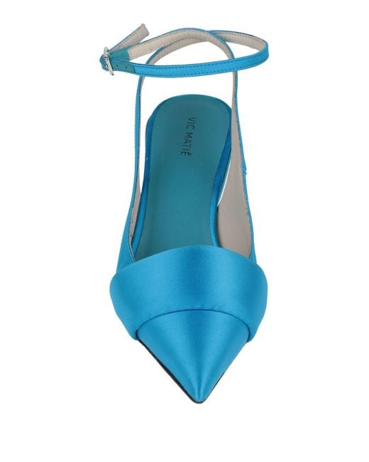 Vic Matié Blue Pumps Textile Fibers